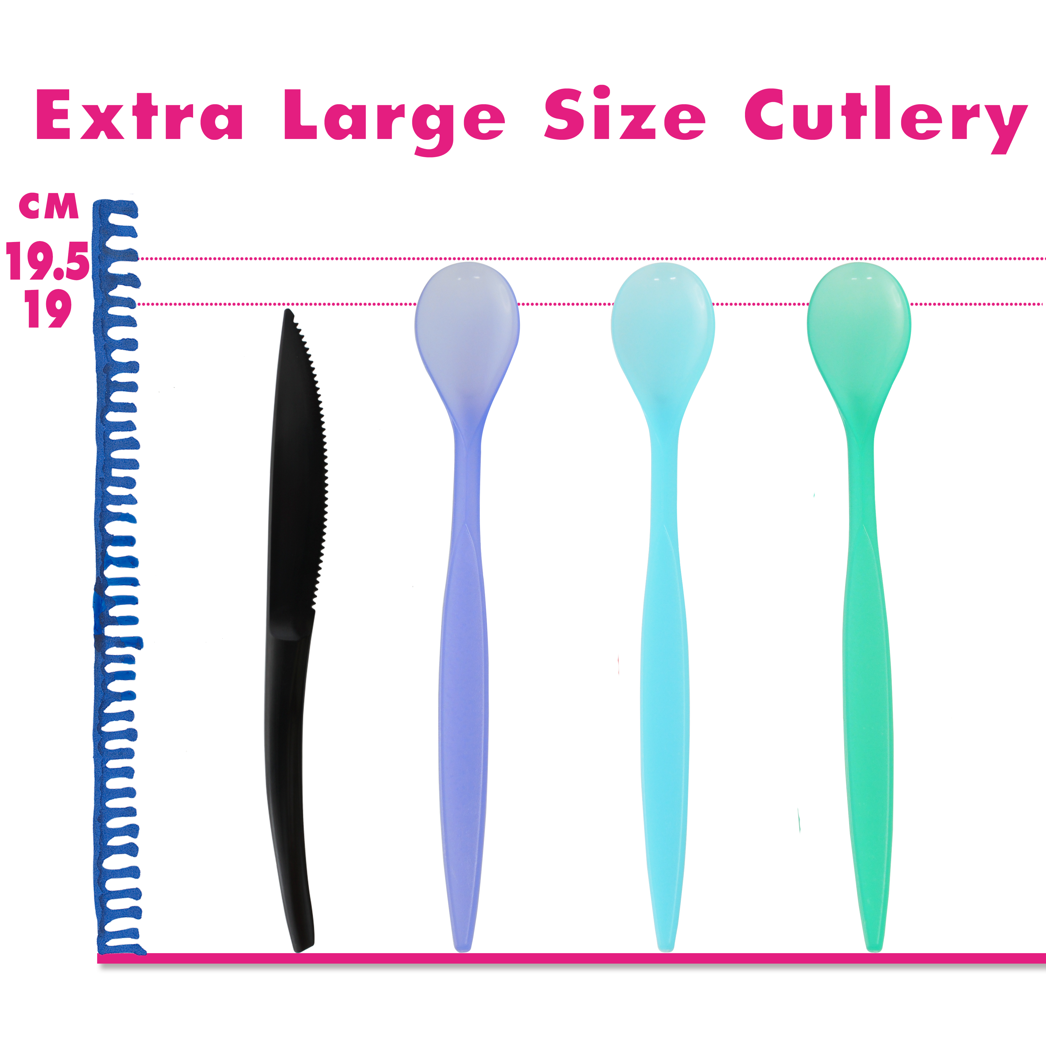 18.5-22cm Extra Large Plastic Cutlery